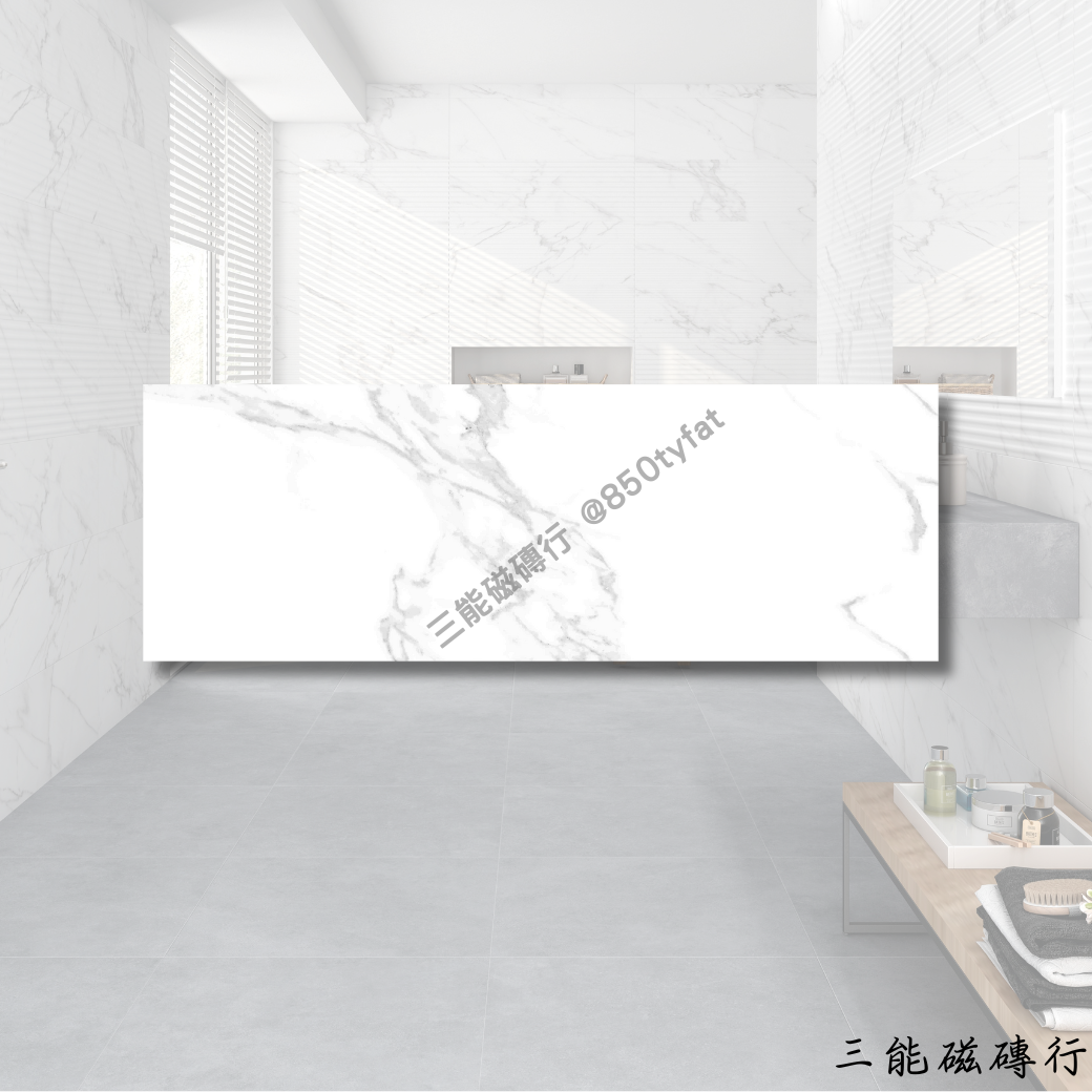 極地白銀狐雕刻紋磁磚 - 立體紋理設計，增添質感與層次，適合牆面裝飾與背景牆。