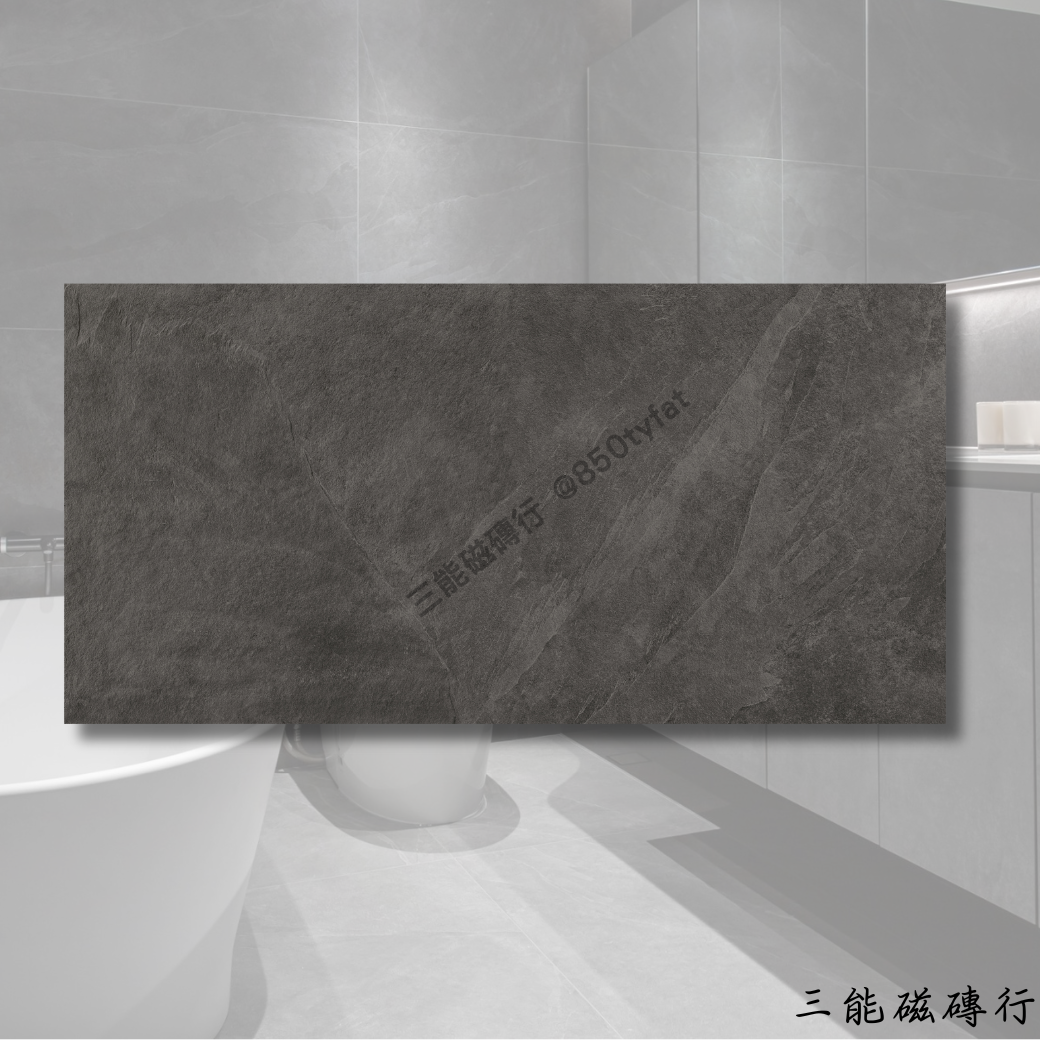 玄武岩柱黑色磁磚 - 深邃黑色質感，展現沉穩與高級感，適合現代奢華風裝潢。