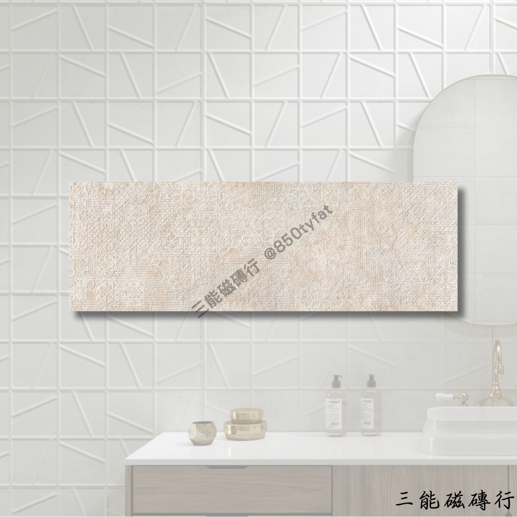 米色柔光磁磚，溫暖自然，適合北歐風與簡約居家裝潢