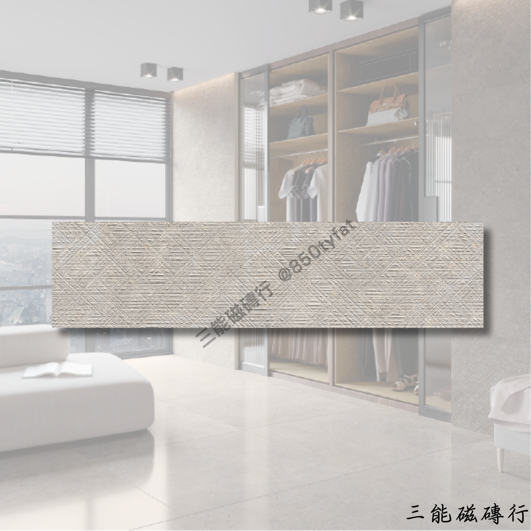 艾爾迪亞系列白色磁磚，中性灰白石紋，低調耐看。