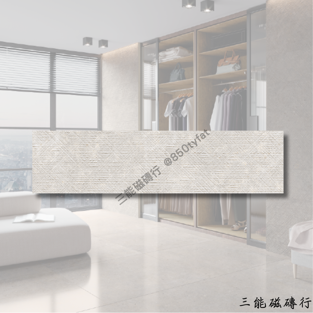 艾爾迪亞系列白色磁磚，中性灰白石紋，低調耐看。