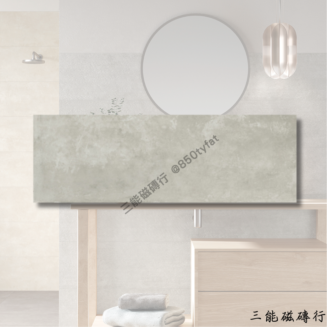 泰洛西系列線條灰磁磚，灰色雕刻紋理，低調精緻。