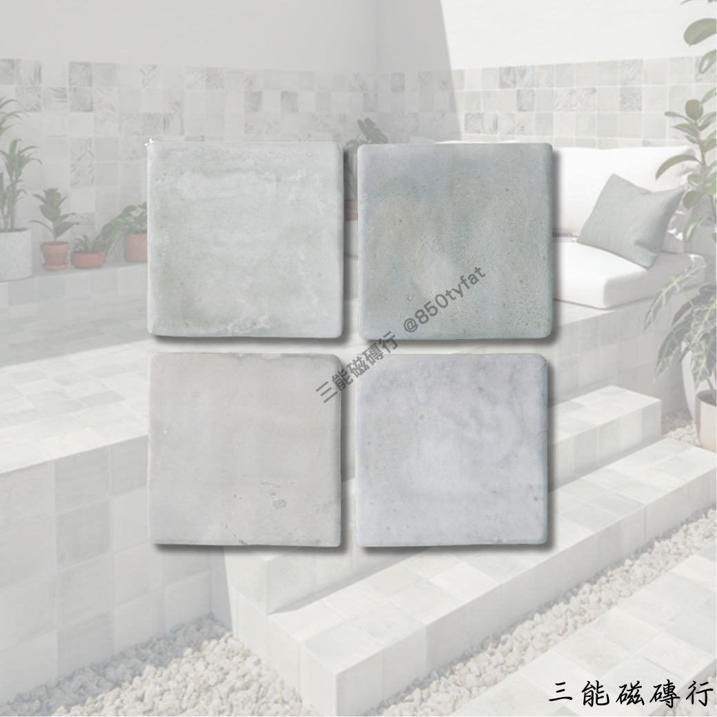 公主港系列露麗磁磚，落葉拼貼風，清新自然。