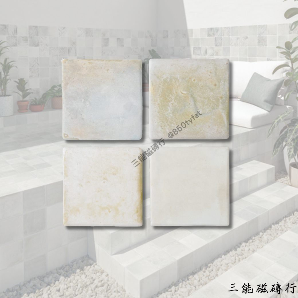 公主港系列露麗磁磚，落葉拼貼風，清新自然。