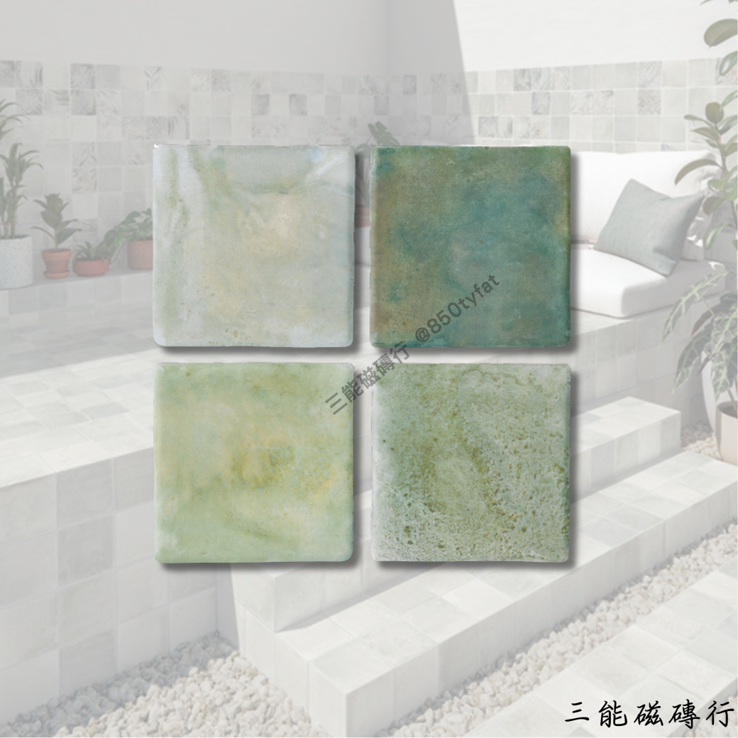 公主港系列露麗磁磚，落葉拼貼風，清新自然。