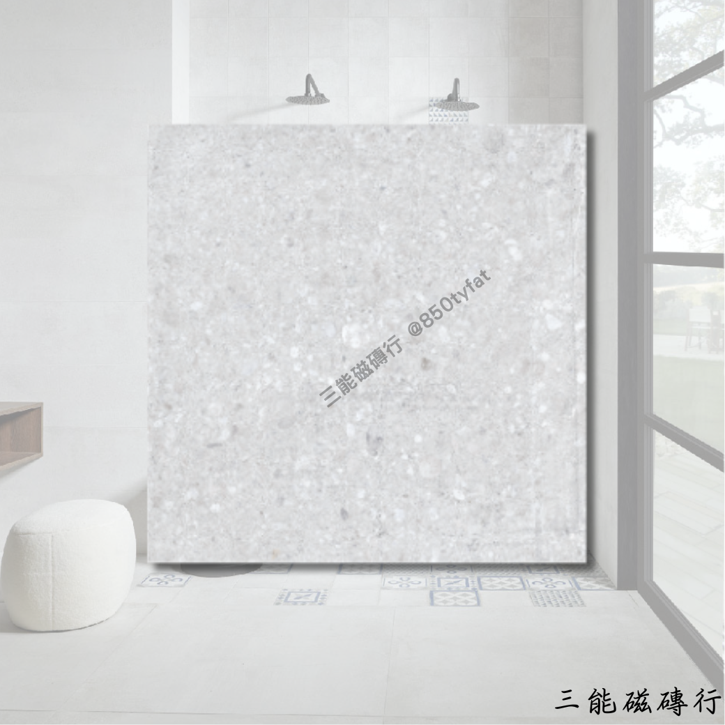 蓓優妮塔系列米D磁磚，米色幾何拼貼，適配性強。