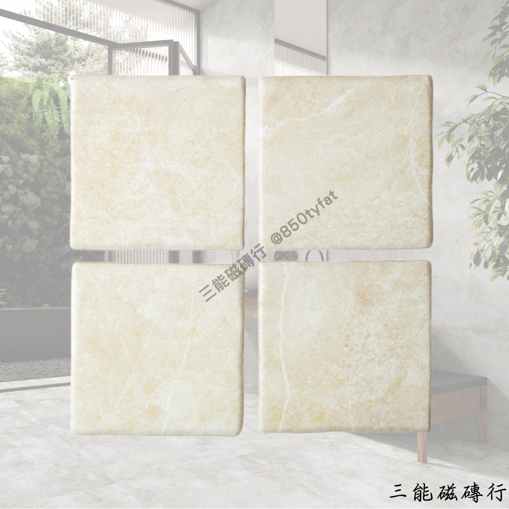 巴里灣系列黑色磁磚，霧黑帶金紋，設計感強。