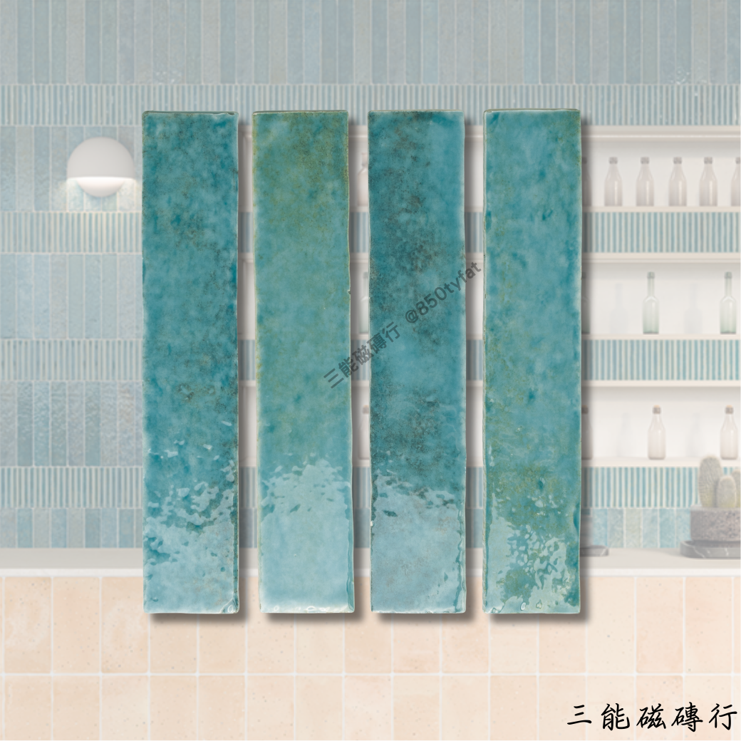 音漣系列白色釉面磁磚，細膩亮白質感。