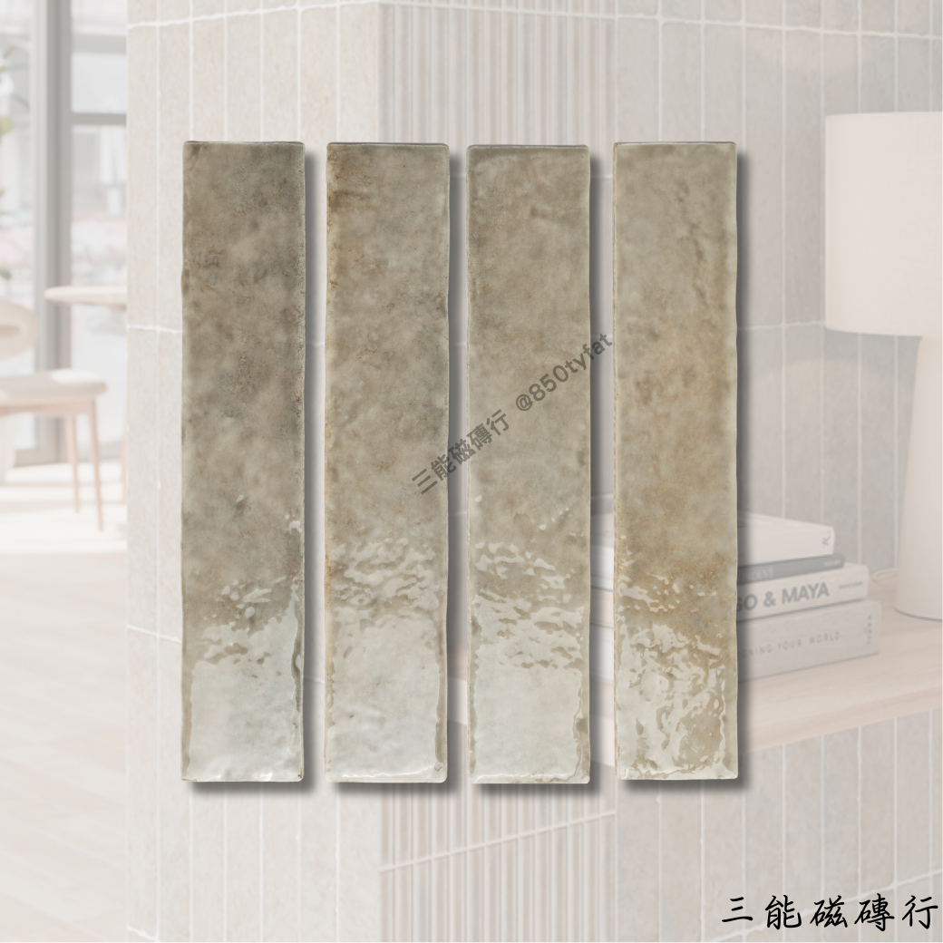 音漣系列白色釉面磁磚，細膩亮白質感。