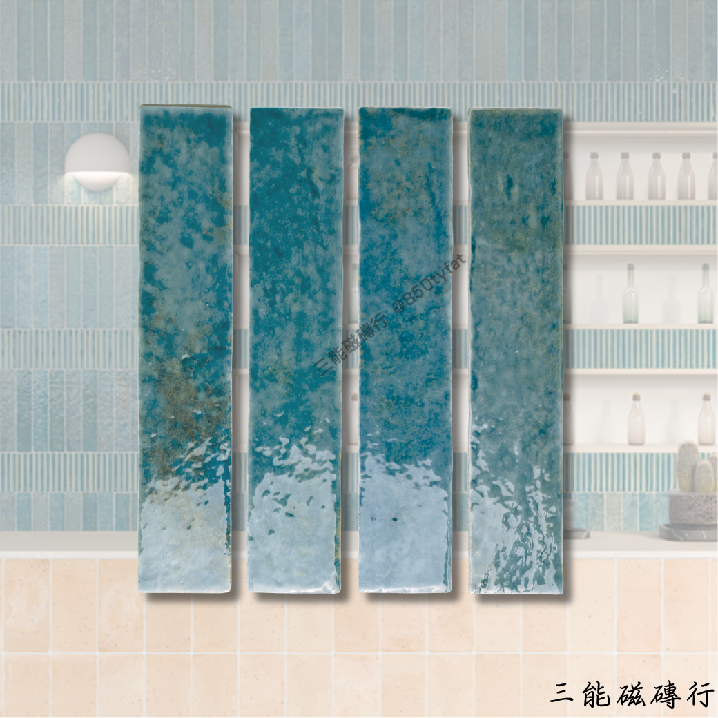 音漣系列白色釉面磁磚，細膩亮白質感。