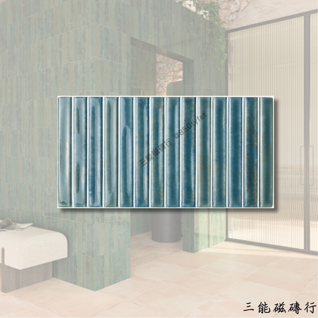 音途系列藍色磁磚，深海藍釉光層次。