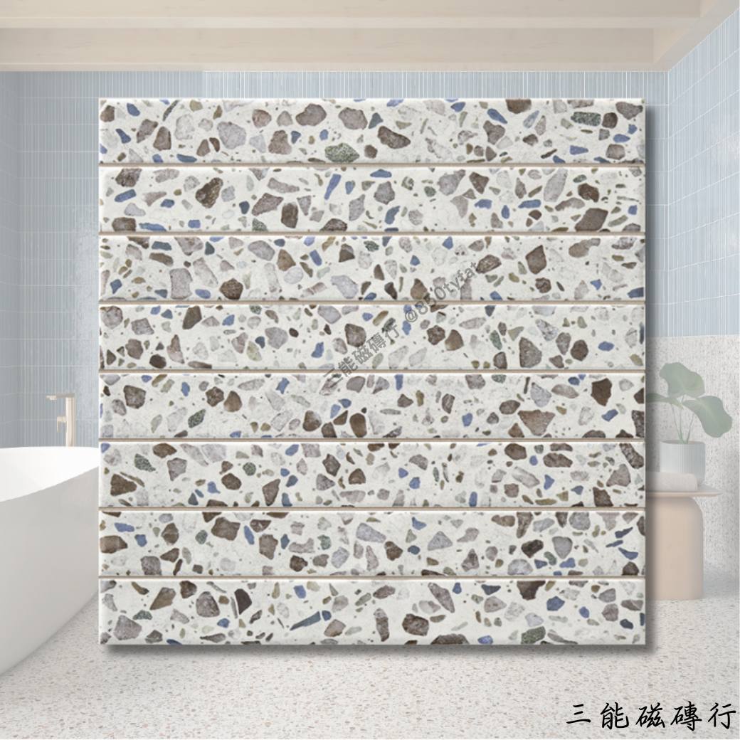 琥珀霞姬橘色磁磚，釉彩光澤自然流動。