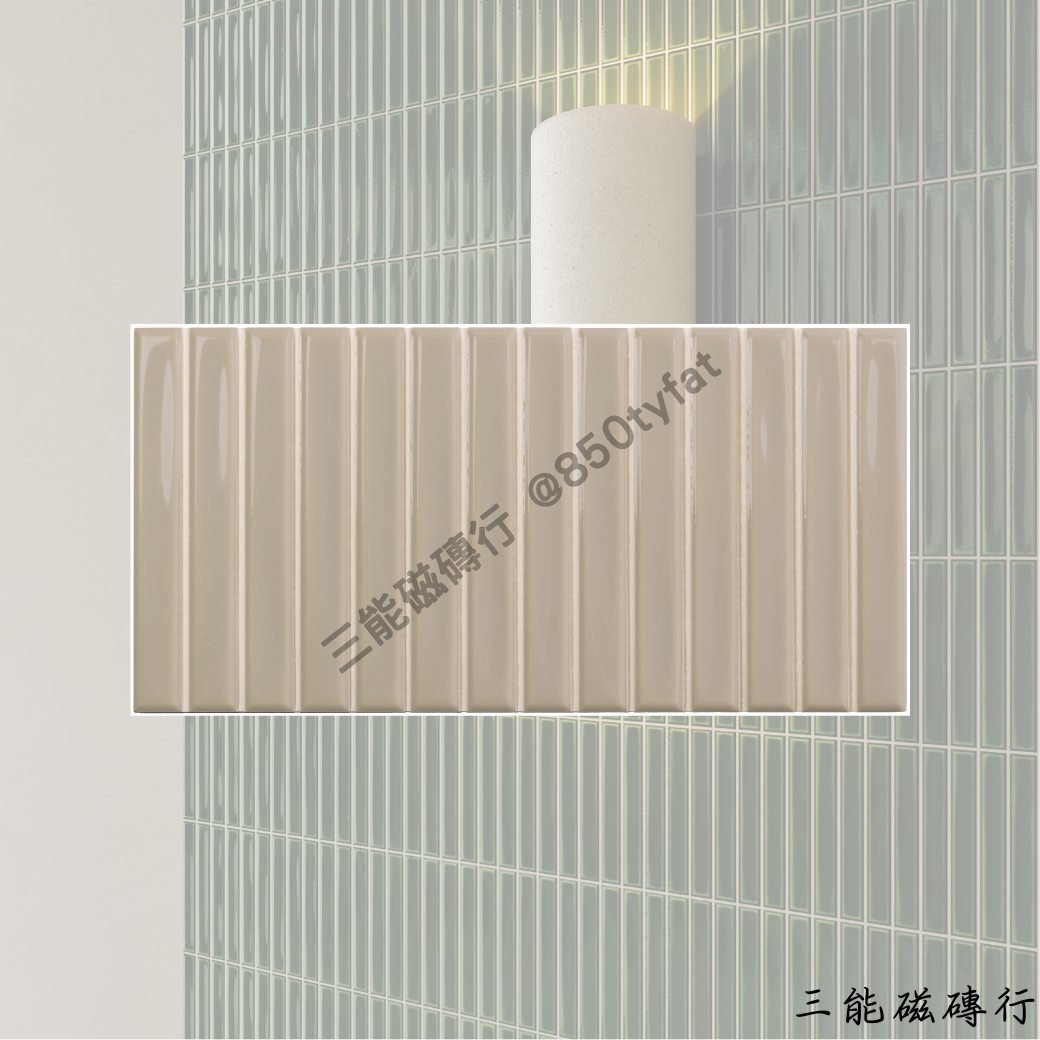 琴律系列銀灰磁磚，釉光層次感強烈，適合現代空間應用。