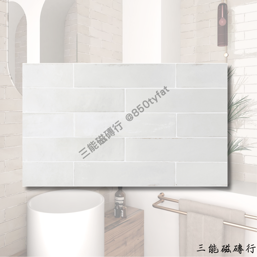 月白琉盒藍月色磁磚，清透藍調，適合浴室與明亮空間