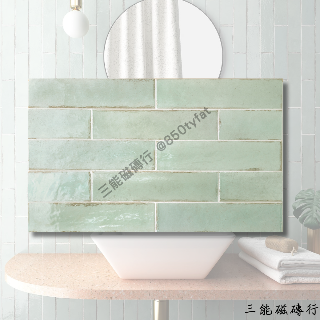 月白琉盒藍月色磁磚，清透藍調，適合浴室與明亮空間