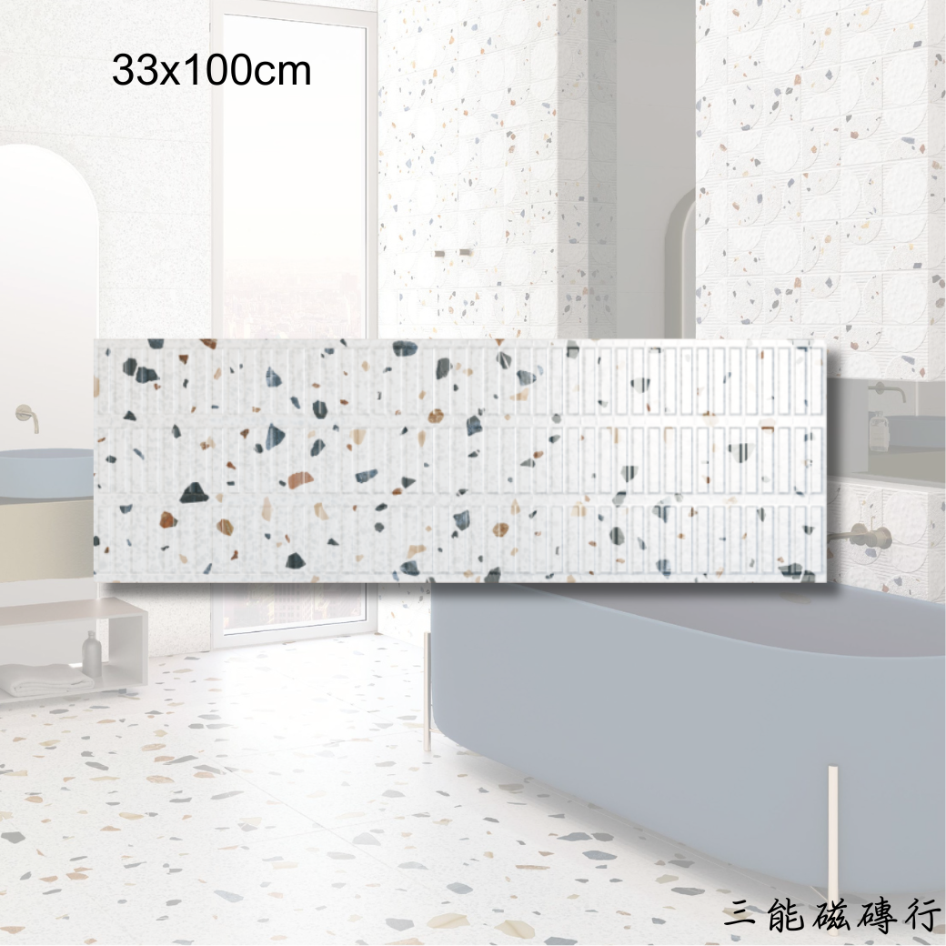 賽布拉霧黑磚，33x100cm，霧面黑色長條磚