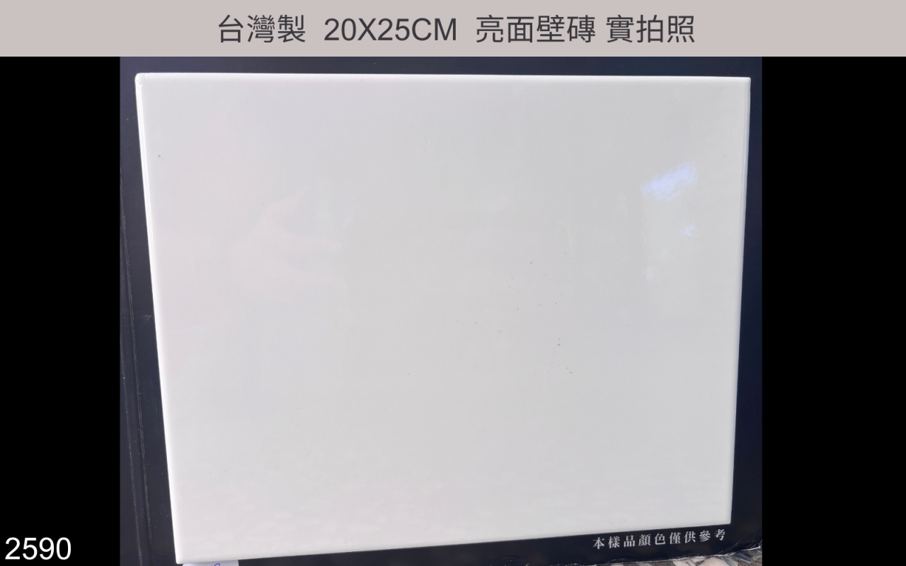 20X25磁磚,純白磁磚