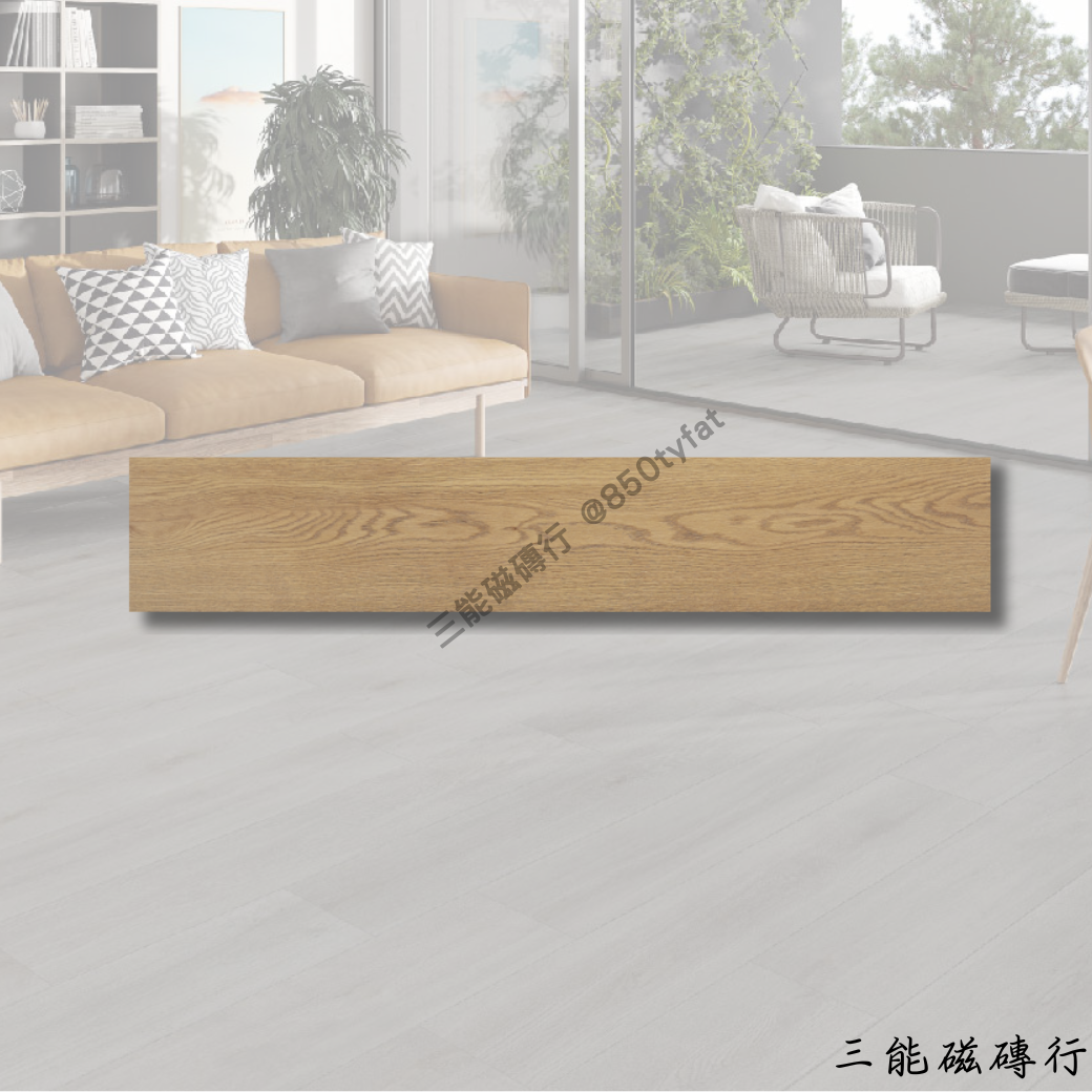 阿爾特肯系列白木紋磚，明亮清新風格，延展空間感。