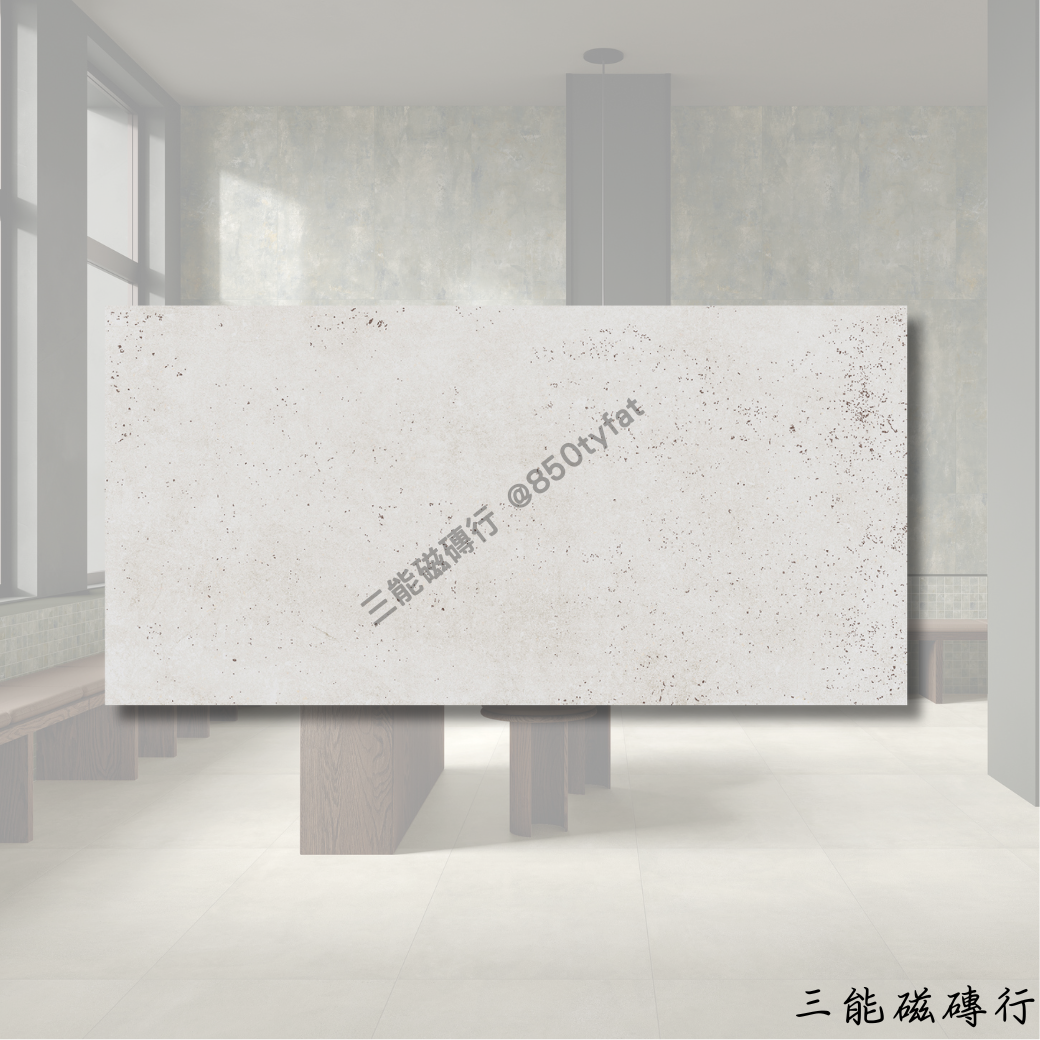 世界之樹系列白磚，霧面粉感質地，極簡純淨。