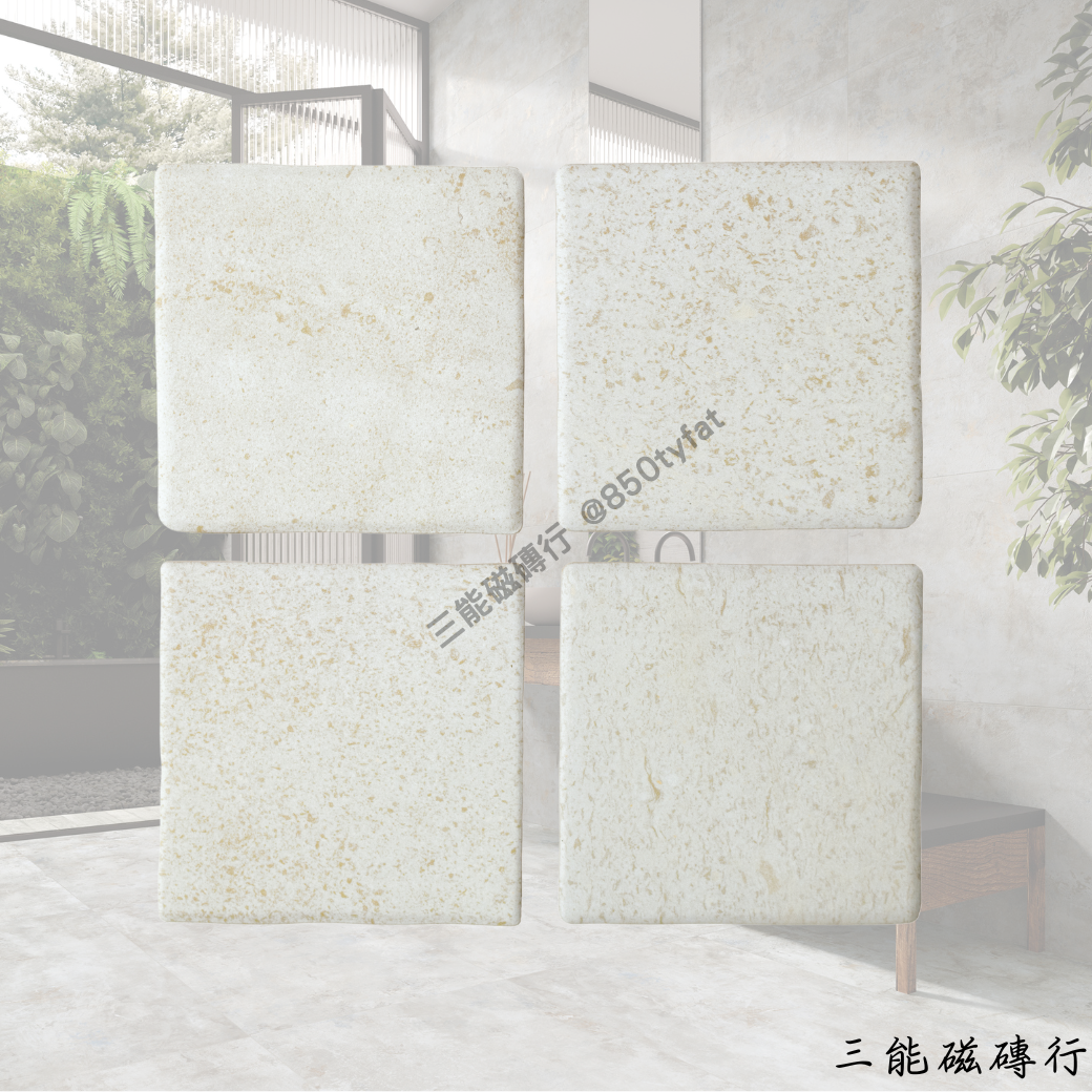 柔石島系列白色磁磚，柔霧石感設計，明亮簡約。