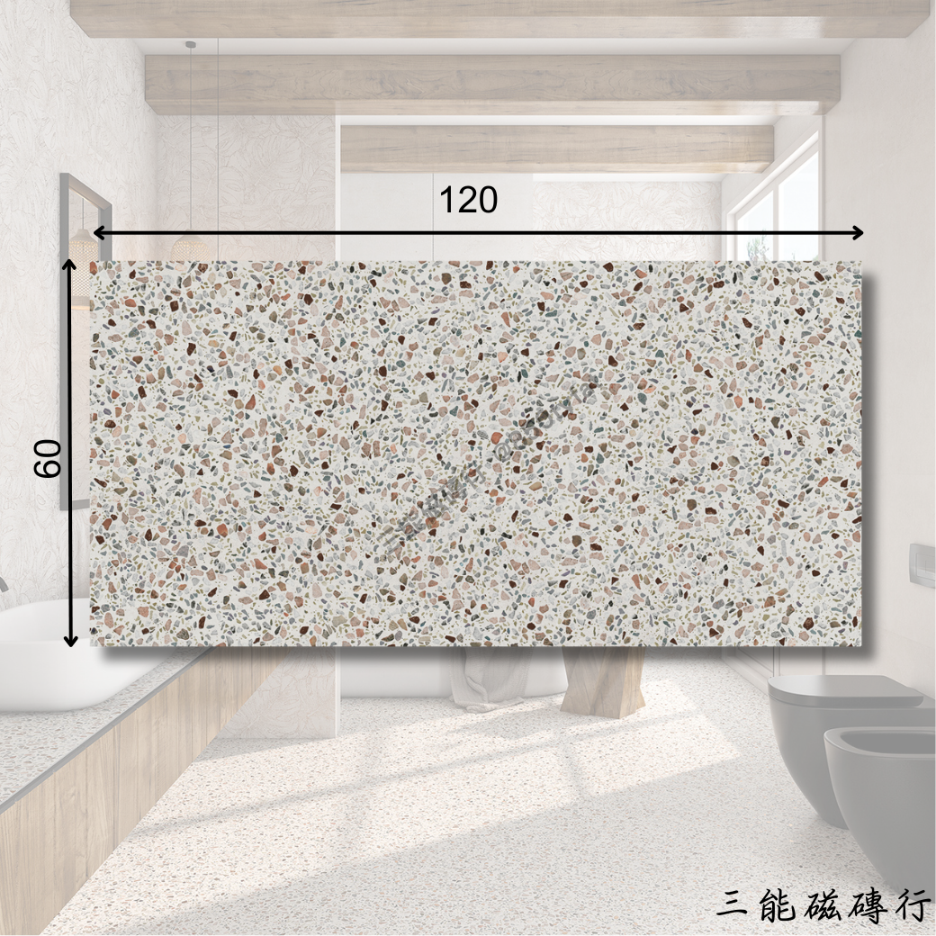 微光夜語60x120磨石子磁磚，義大利風格復古設計