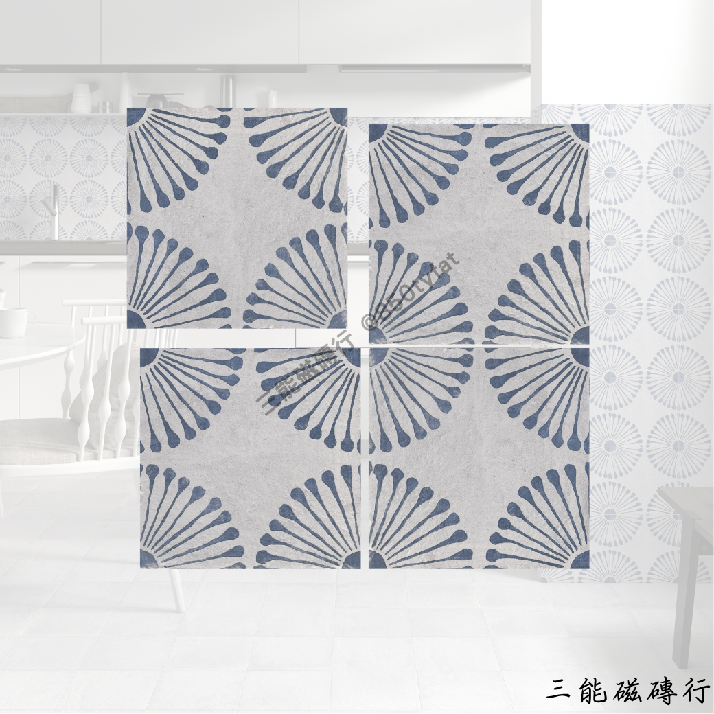 Feeling系列淺灰磁磚，水泥風紋理設計