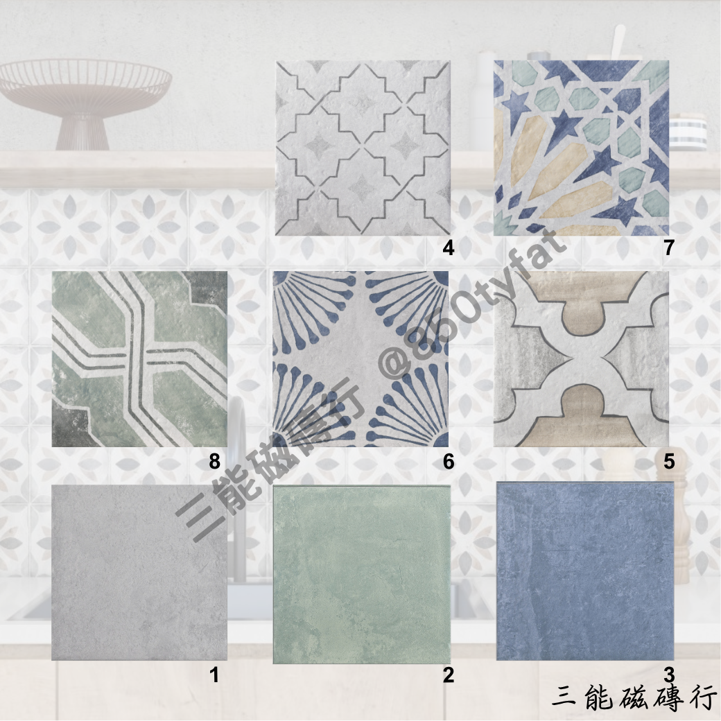 Feeling系列淺灰磁磚，水泥風紋理設計