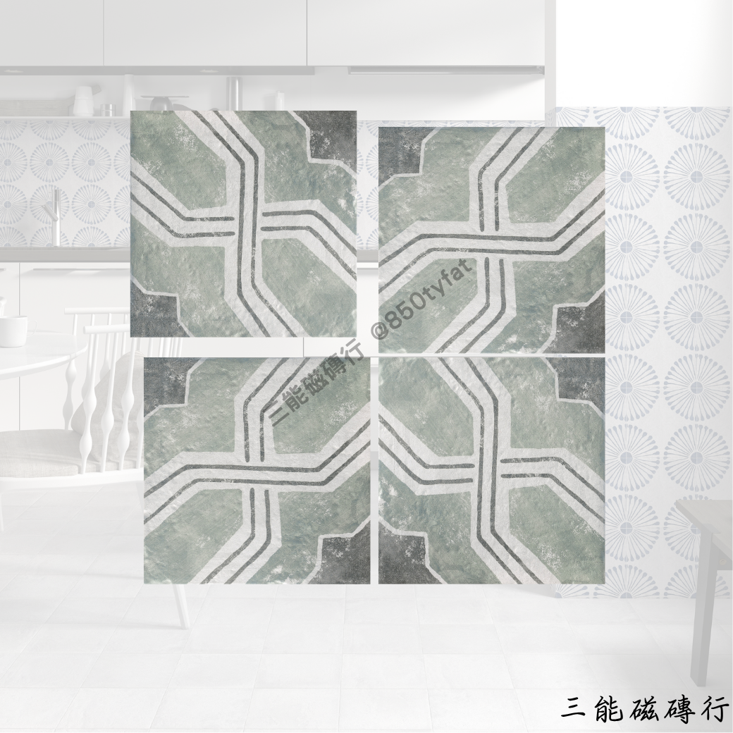 Feeling系列淺灰磁磚，水泥風紋理設計