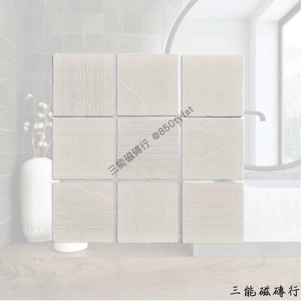 GEA聖彼得系列白色磁磚，多種幾何紋理立體設計