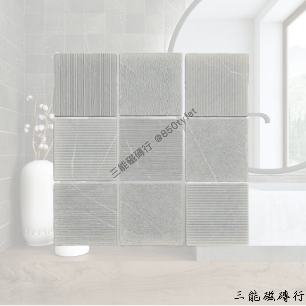 GEA聖彼得系列白色磁磚，多種幾何紋理立體設計