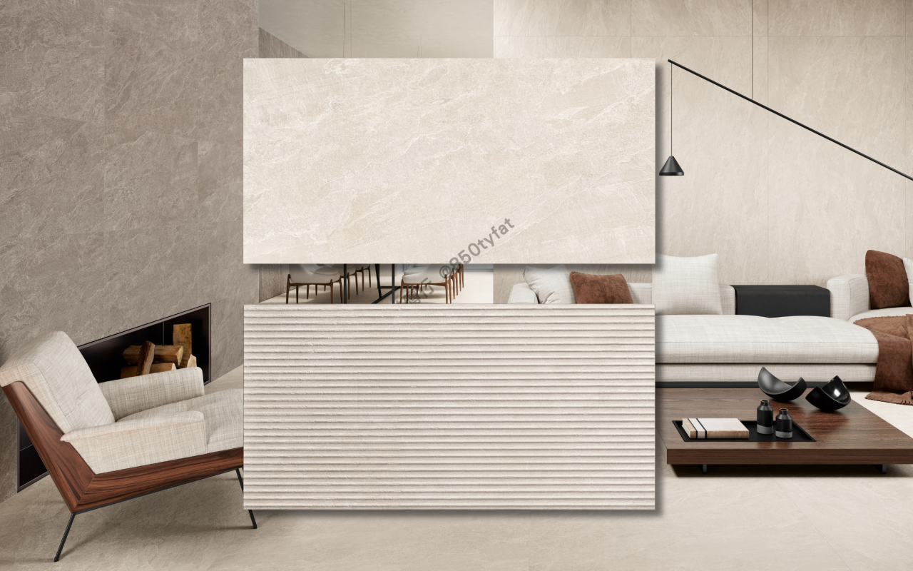 卡薩灰系列磁磚，包含奶茶、灰白與淺岩三種細砂岩色調，展現溫潤設計與柔霧質感，三能磁磚行