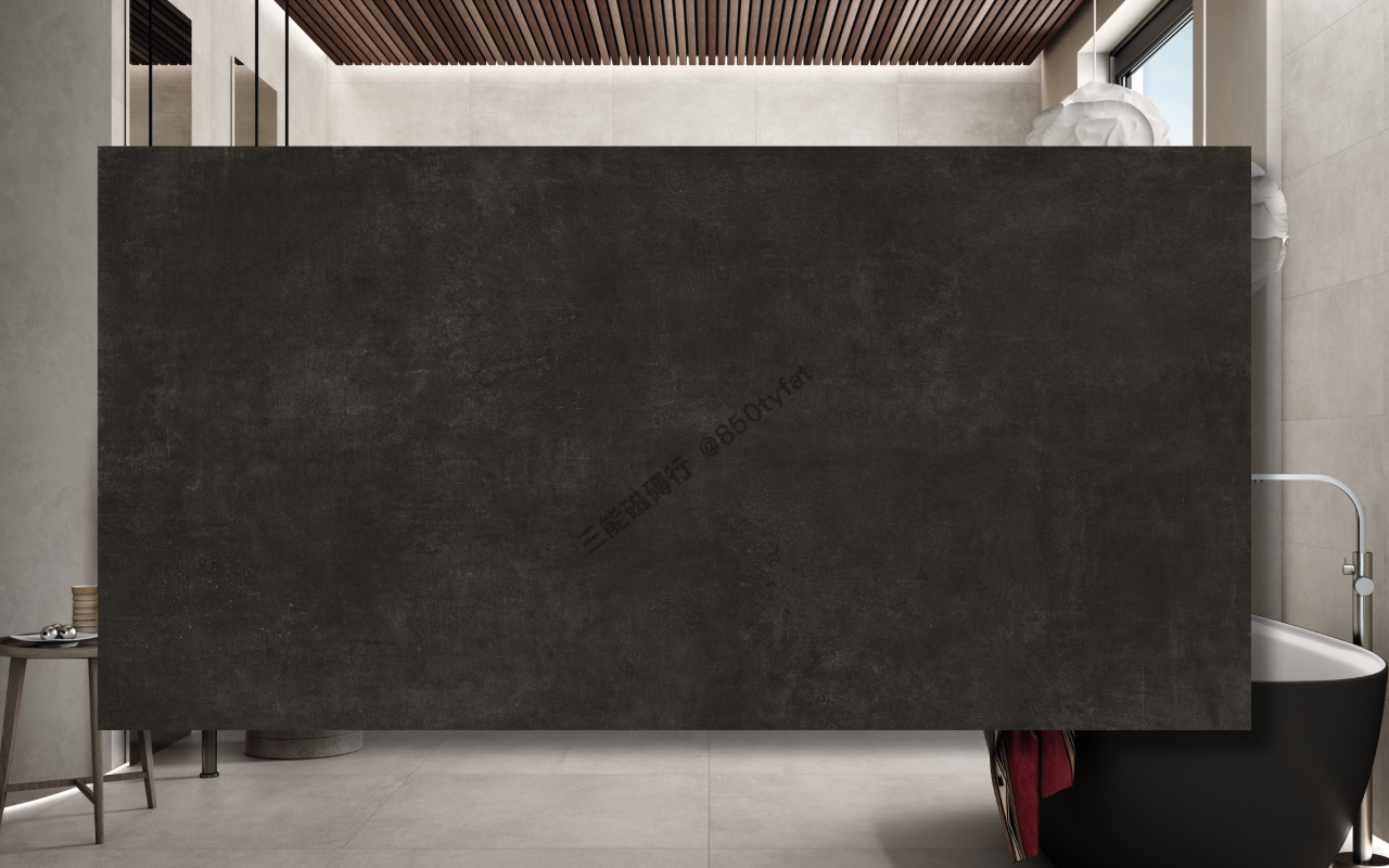 霧光肌理系列磁磚，霧白與雲灰色系融合刷痕肌理，營造柔和簡潔的衛浴牆面設計，三能磁磚行