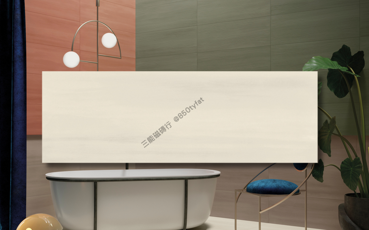 莫德彩磚系列磁磚，包含低彩奶白、霧綠、灰藍與幾何拼花款式，打造風格牆面與童趣空間，三能磁磚行