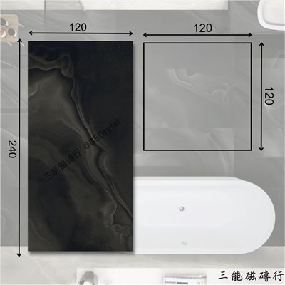 [義大利]夜墨晶石 | 120 x 240、120x120cm